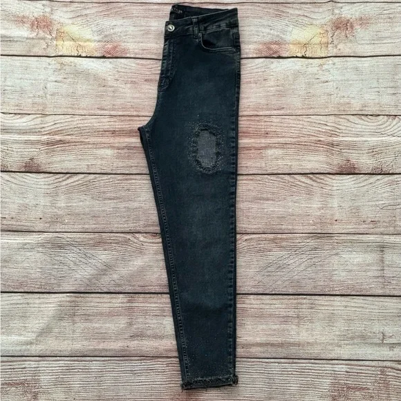 NWT!⭐️ Michael Tyler • Distressed Jeans with Rhinestone Accents- Women’s Size 12 - Picture 12 of 16